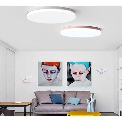 Nordic Multicolor Alloy Led Ceiling Lights Living Room Round APP Dimmable Led Ceiling Lamp Bedroom Led Ceiling Light Fixtures