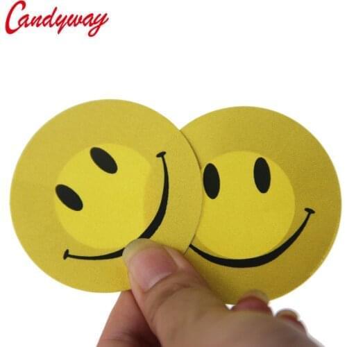5Pair Funny Yellow Smiley Face Adhensive Disposable Non-woven Fabric Nipple Sticker Cover Breasts Sex Toy For Women Wholesale
