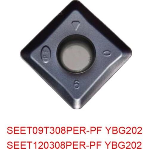 Original SEET 09T308 PER PF SEET120308 YBG202 Outside Square CNC Milling Cutter Inserts Steel Stainless Steel For General Use