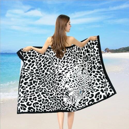 Summer Beach Towel Rectangle Printed Microfiber Absorbent Swimming Bath Towel Drying Washcloth Swimwear Shower Blanket 180*100CM