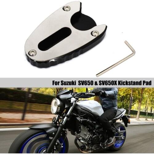 Motorcycle Kickstand Kick Side Stand Foot Extension Enlarger Plate Pad for SUZUKI SFV650 Gladius SFV 650 SV650 SV650X SV 650 X