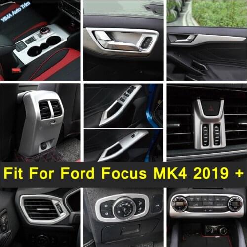 Inner Door Handle Handrail / Gear Shift Box Panel Cover Trim Garnish Stickers Styling For Ford Focus MK4 2019 - 2021 Interior