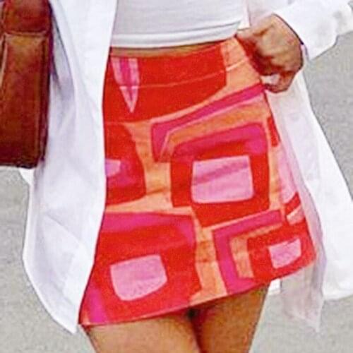 Print Y2K Aesthetic High Waist Mini Skirts Womens Summer Casual Fashion A-Line Short Skirt Ladies Harajuku Streetwear