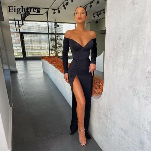 Eightree Simple Sky Blue Minni Prom Dress With Feather Elegant Side Slit Off The Shoulder Night Party Dress Women Short Gown