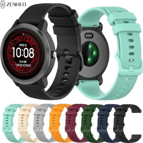 20mm 22mm Silicone Strap For Garmin Vivoactive 3 4 Replacement Watchband For Garmin Forerunner 245 245M 645 Smart Watch Band