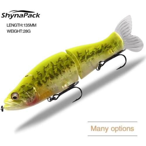 Jointed bait Fishing Lures 135mm 1oz Jointed minnow Wobblers ABS Hard Body with Soft Tail SwimBaits soft lure for pike and bass