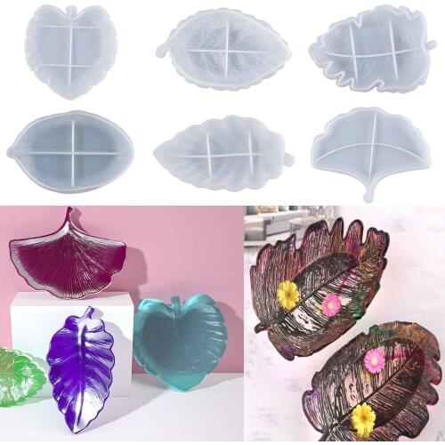 Leaf Plate Nut Storage Tray Silicone Mold for DIY Crafts Making Tools Crystal Epoxy Resin Mold