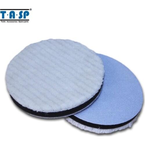 TASP 2pcs 5'' 125mm Twisted Wool Polishing Buffing Pads for Car Glass Polishing Power tools accessories
