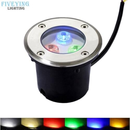 Waterproof LED Underground Light 3W IP67 Outdoor Garden Path Buried Yard Lamp Landscape Spot Lights 110-240V
