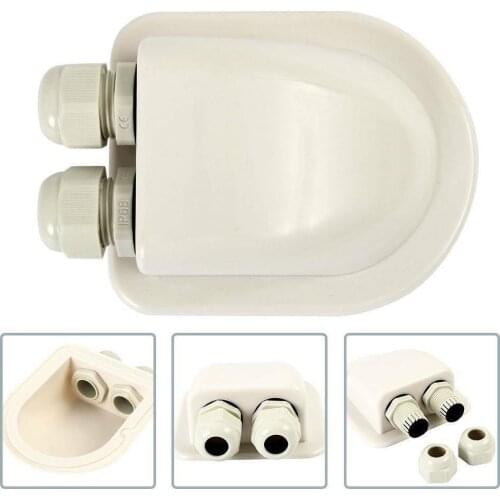 Double Hole Caravan Roof Gland ABS Roof Grommet Caravan and Marine Mount Cable Entry With IP68 Glands Solar