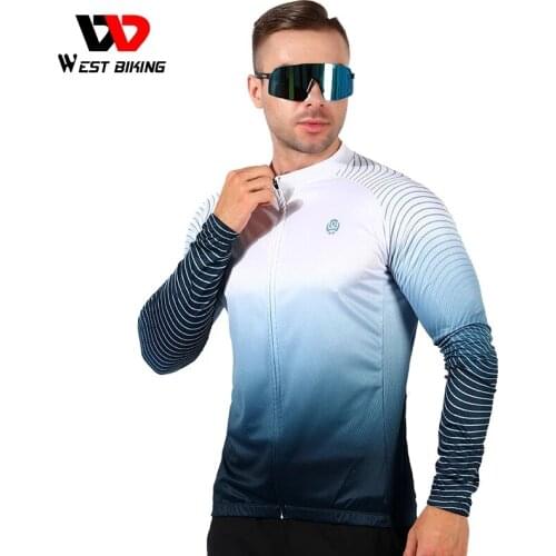WEST BIKING Cycling Jersey Long Sleeve Quick-drying Cycling Jersey MTB Road Bike Jersey Fitness Running Jersey Cycling Jacket