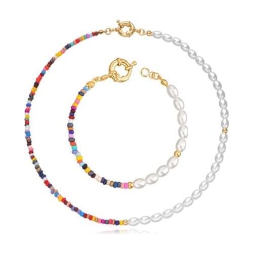 Pearl Fish Line Hand Woven Necklace Fashion Bohemian Women Choker Necklace Fashion Simple Jewelry Wholesale