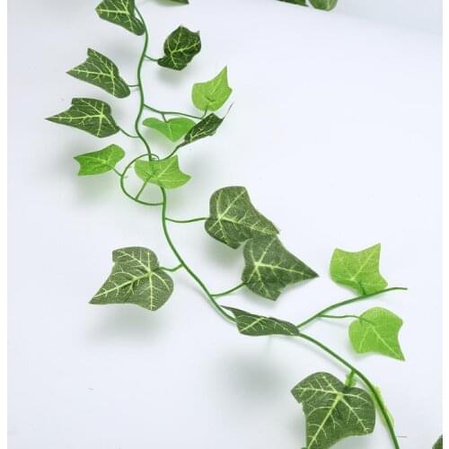1 PCs 210 Cm Greens Silk Artificial Hanging Leaf Wreath Plant Vine Leaf DIY Suitable For Home Wedding Party Homes Decoration