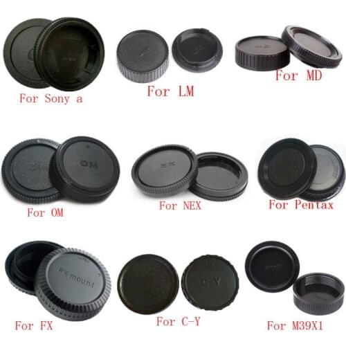 10pcs/lot camera Body cap + Rear Lens Cap for Sony Alpha NEX Minolta MD Leica for Pentax Olympus Micro M4/3 Fuji C-Y M39 Camera