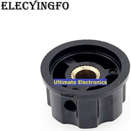 10pcs MF-A03 Potentiometer knob WH118/WX050 Bakelite knob/hat Copper core Inner hole 6mm