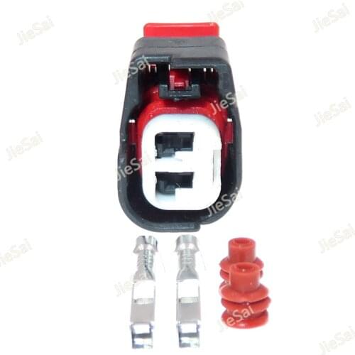 2 Pin 1.5 Series Wiring Terminal Connector Electric Wire Waterproof Socket With Pins Rubber Seals For Automobile