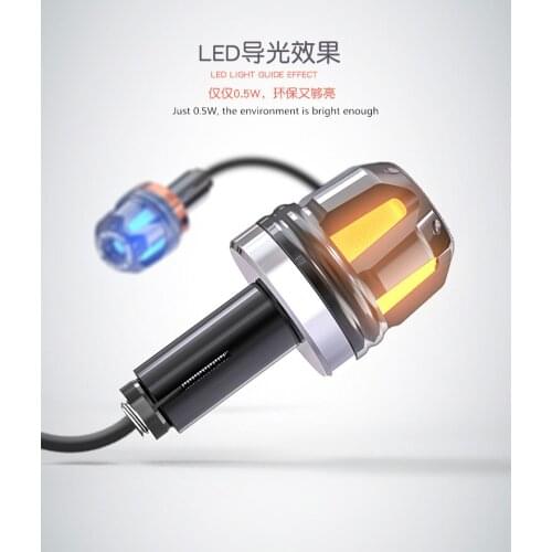 Motorcycle Accessories Handlebar balance head Handle decoration motocross Grips Motor protection led Signal lights