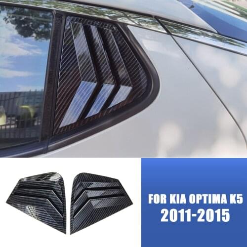 Carbon Fiber Style Rear Side Window Quarter Louver Cover For Kia Optima K5 2011-2015