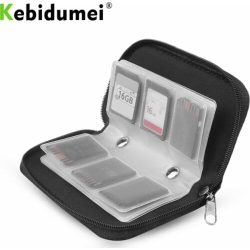 Kebidumei Memory Card Storage Carrying Case Holder Wallet 22slots For CF/SD//MS/DS Game Accessory Memory Protector Memory Cards