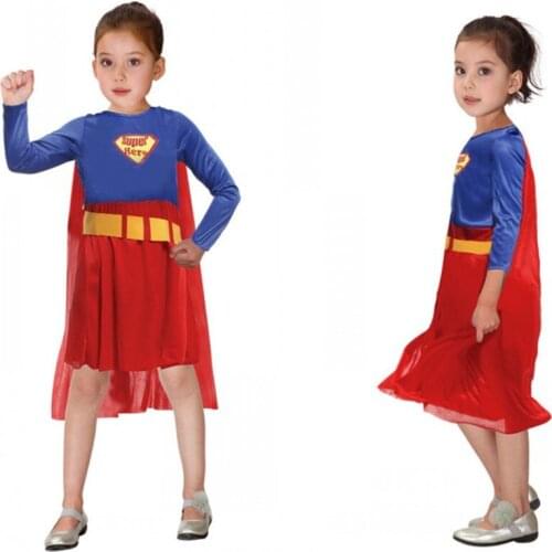 Kids Girls Halloween Super Hero Costumes Anime Movie Cosplay Childrens day Gift Carnival Purim Christmas Masquerade dress