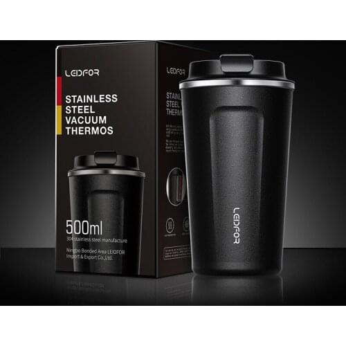 New Stainless Steel Coffee Cup Office Mug Portable Simple Portable Insulated Water Bottle Fashion Car Home Saliva Bottle