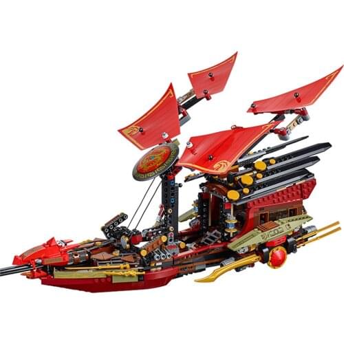 Flight Destiny Boat Bounty Ninjagoes-Ship Model Building Blocks 1325 Pcs Bricks Boys Birthday Gifts Toys For Children 70738
