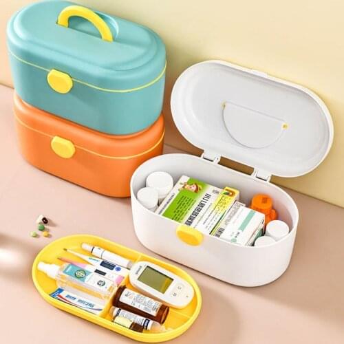 Medicine box, household multi-layer large-capacity portable medical box, emergency medicine box, medicine storage box