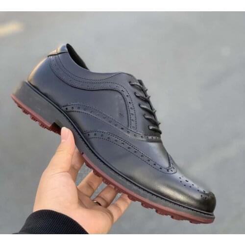 Leather Golf Shoes for Men 2020 Classic Mens Golf Sport Sneakers Brand Sport Trainers Leather Shoes