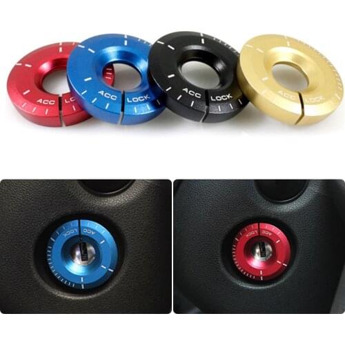 Car Engine Start Ignition Cover Styling Ringhole Sticker Case For Volkswagen Golf VW Polo Passat For Seat Audi Interior Decorati