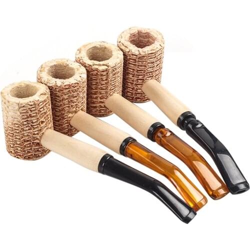 Corn Cob Material Cigarette Tobacco Pipes Smoking Pipe Smoking Cigarette Holder Good Heat Dissipation Mouthpiece Weed Accessory