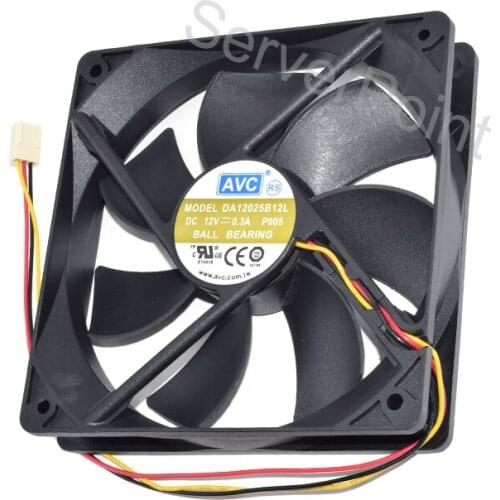 DA12025B12L Cooler Fan DC12V 0.3A Three Lines Square Cooling Fan Tested Well
