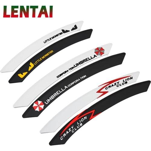 LENTAI For BMW e46 e39 e90 e60 e36 f30 f10 e30 x5 e53 f20 Lada granta vesta Land Rover Car Tire Wheel Eyebrow Protecter Stickers