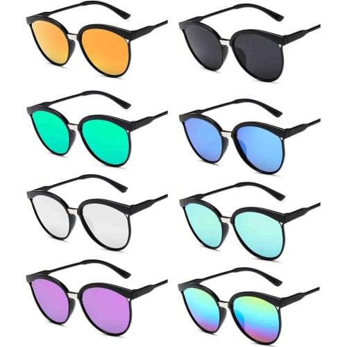 Summer Vintage Sunglasses Fashion Mens Womens Glasses Casual Retro Big Frame Vintage Reflection Sunglasses Eyewears Очки Мужски