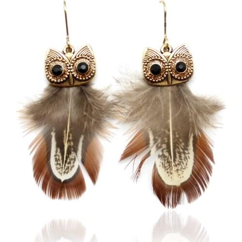 Cute Mini Tassel Earrings Owl Animal Earrings Retro Punk Style Fashion Womans Drop Earrings Jewelry Earrings
