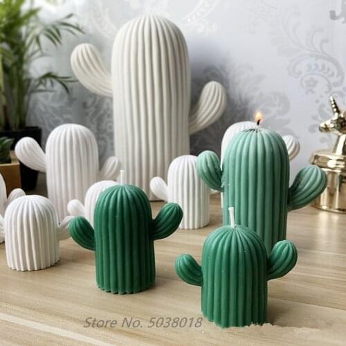 Cute Cactus 3 Size Candle Mold Silicone Mold Aromatherapy plaster Mold Handmade Crafts Mold DIY Gifts Home Decoration