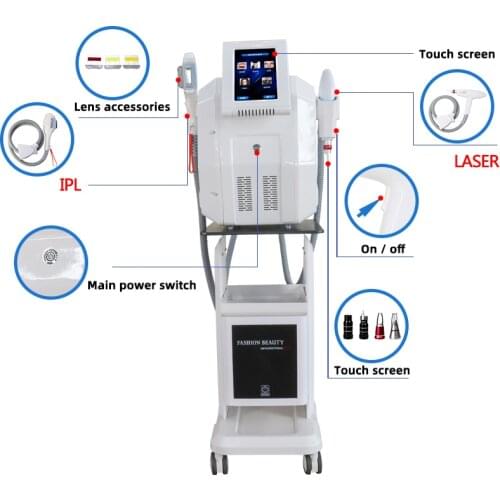 3 In 1 0PT IPL Laser Multifunction Hair Removal Machine Tattoo Removal Skin Rejuvenation Skin Treatment Beauty Salon Equipment