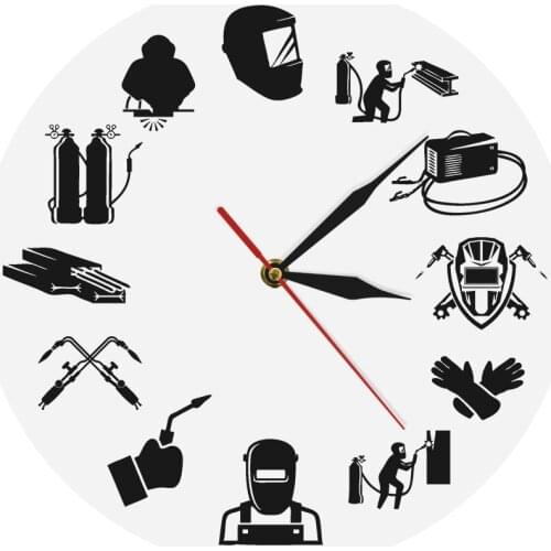 Argon Welding Printed Slient Wall Clock Electric Welding Workers Gifts Weld Life Welder Contemporary Quartz Custom Wall Clock