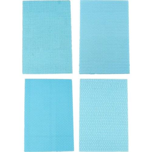 1:35 Unpainted Wall Material Floor Sheet Model Miniatures Dollhouse Mini Layout Decor