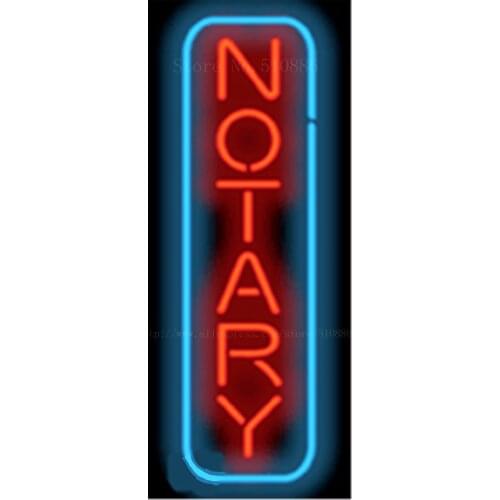 17*14" Notary NEON SIGN REAL GLASS BEER BAR PUB LIGHT SIGNS store display Restaurant Shop Financial Advertising Lights