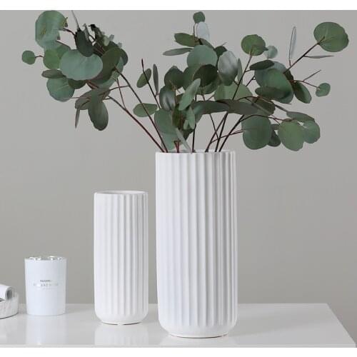 2021 New Arrival Matte White Ceramic Vases High Quality Nordic Style Desktop Furnishings Flower Pot Wedding&Home Decoration 35