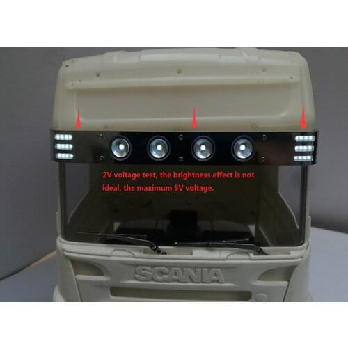 New design scania truck Angel Eyes roof decorative led lights for tamiya 1:14 scale rc trailer scania R620 56323 R730 R470