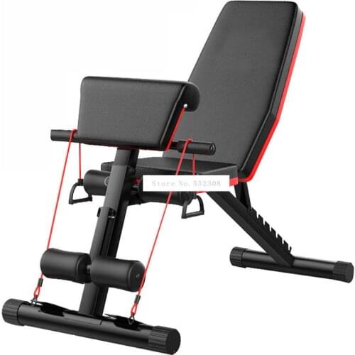 New Multifunctional Foldable Dumbbell Bench 7 Gear Backrest Sit Up AB Abdominal Fitness Bench Weightlifting Training Equipment