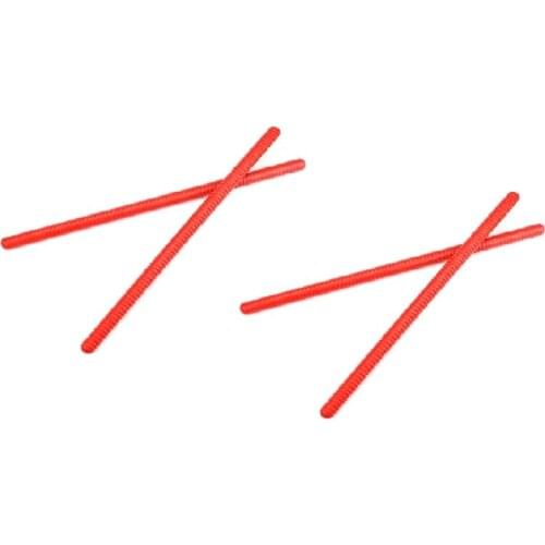 4 Pcs Rhythm Stick Learning Toys Wooden Threaded Claves Musical Percussion Instrument Rhythm Sticks Kids Toy