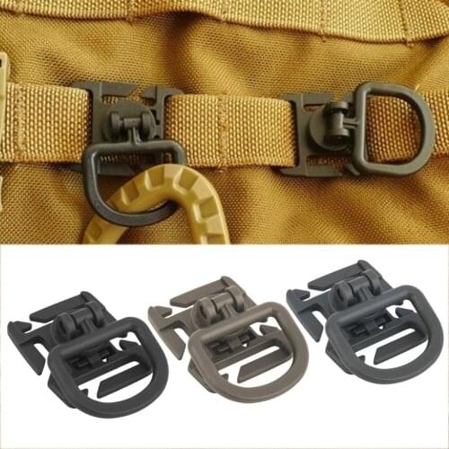 Swivel D ring clip molle webbing clamp tactical backpack attach strap hang camp outdoor hike bushcraft moutain climb