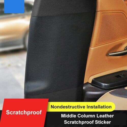 1Pair/Set For Lexus ES200 260 300H Car Door Center Column Panel Leather Modified Interior Anti Kick Anti-Scratch Stickers