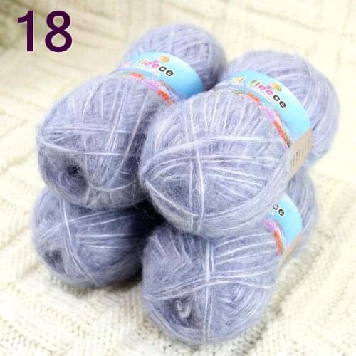 Sale 4SkeinX50gr Luxury Fluffy Soft NEW MOHAIR Shawls Hand Knit Crochet Yarn Light gray 82218