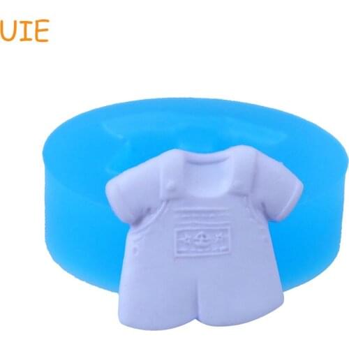 FYL446U 19.1mm Baby Clothes Silicone Mold - Baby Shower Mold Fondant Cake Decoration, Candy, Scrapbooking, Gum Paste, Resin Clay