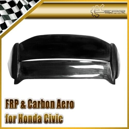 Car-styling FRP Fiber Glass Mugen Style Spoiler(USDM) Fiberglass Roof Wing Racing Body Kit Trim For Civic EP3 02-05 Hatchback