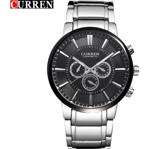 Top Luxury Brand CURREN Men Watch Fashion Design Full Steel Quartz Male Clock Casual Sport Waterproof wristwatch reloj hombre