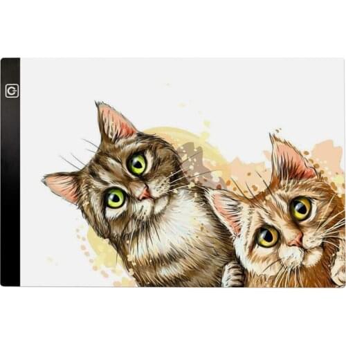 Three Level Dimmable Led Light Pad,Tablet Tools Diamond Painting Accessories Diamond Embroidery Eye Protection A4 Size(20X30CM)